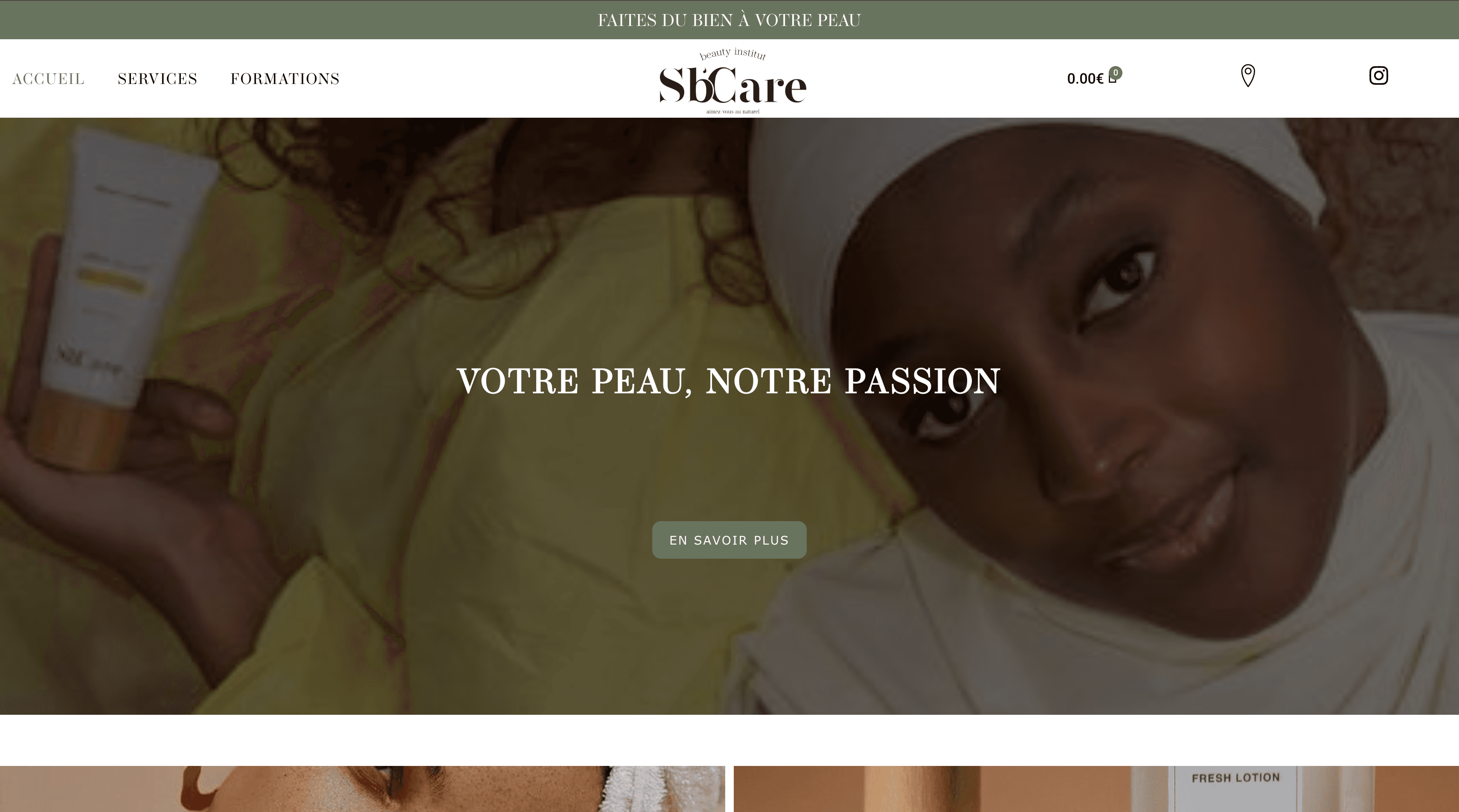 Ancienne version du site SBcare